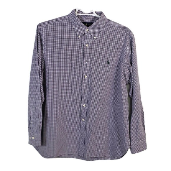 Ralph Lauren Other - Polo Ralph Lauren Men's 18  36/37 Slim Fit‎ Purple & White Gingham Shirt